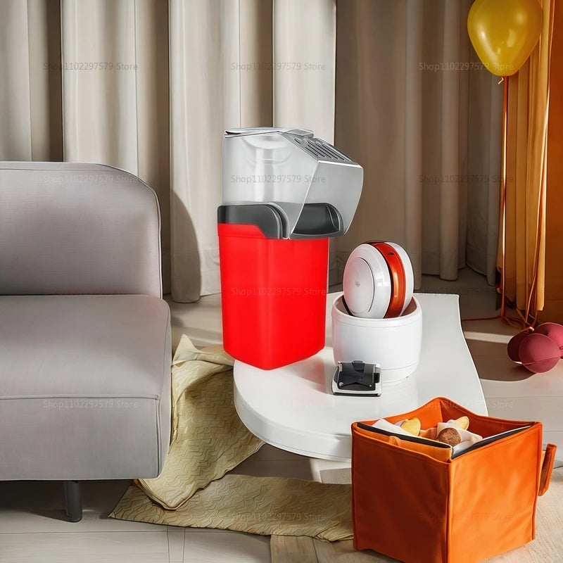Automatic Electric Popcorn Maker with High Popping Rate Compact Air Popper for Home Kitchen Movie Night Party